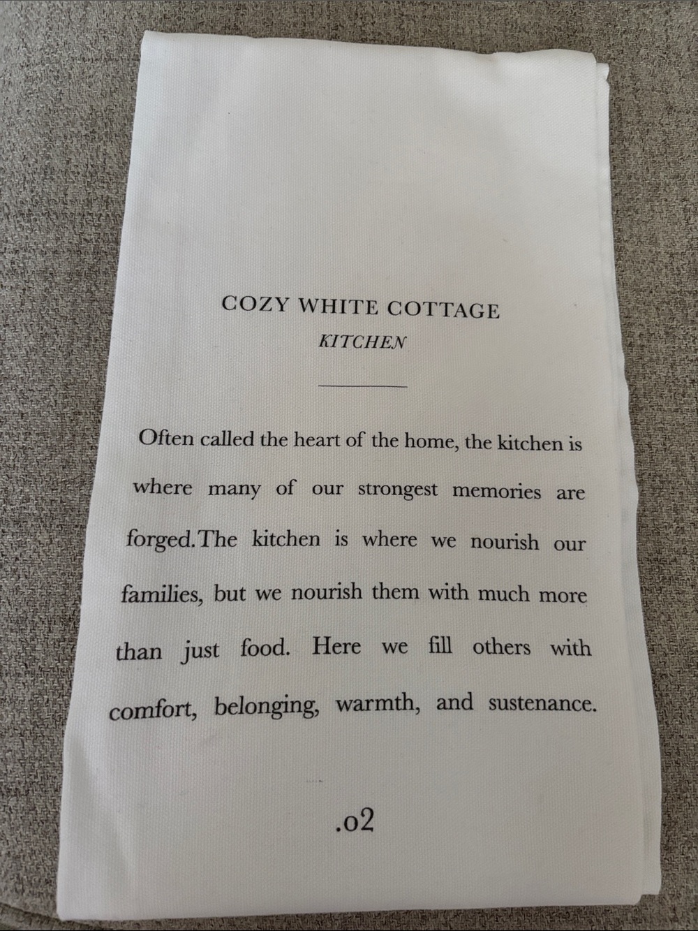 Kitchen Tea Towel - White